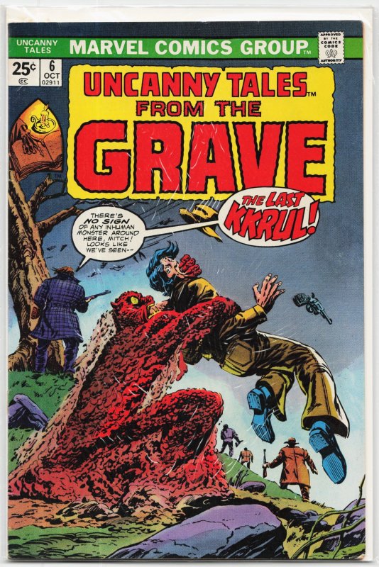 Uncanny Tales #6 (Marvel Comics, 1974), raw, ungraded comic book — front cover
