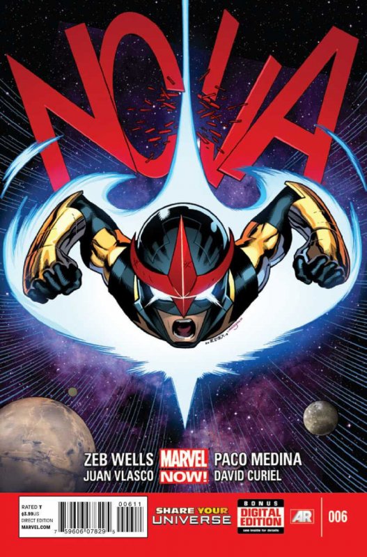 Nova #6 (Marvel Comics, 2007), raw comic book in VF+ condition — front cover