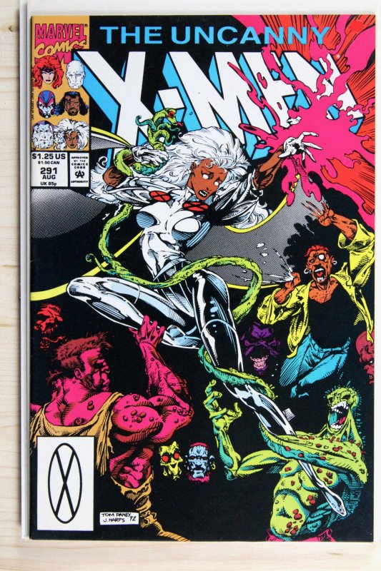 The Uncanny X-Men #291 (Marvel Comics, 1992), raw comic book in VF/NM 9.0 condition — front cover