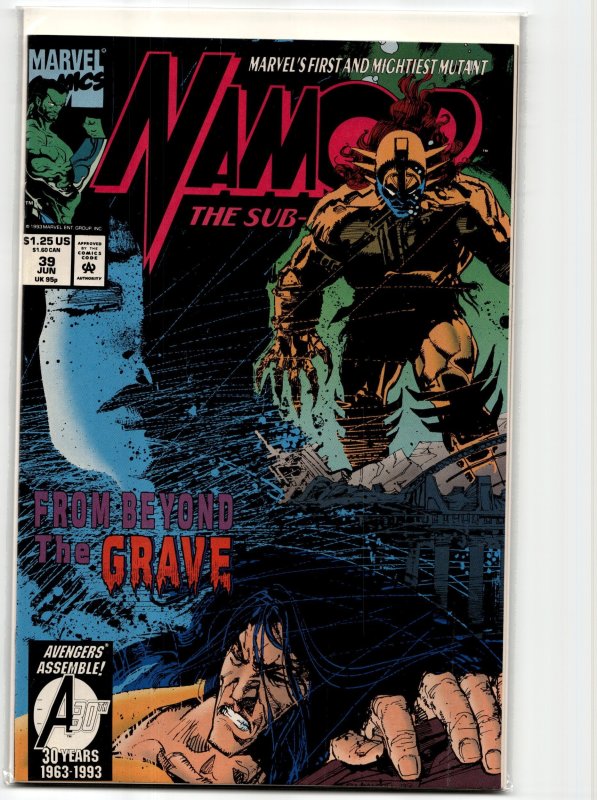 Namor, the Sub-Mariner #39 (Marvel Comics, 1993), raw, ungraded comic book — front cover