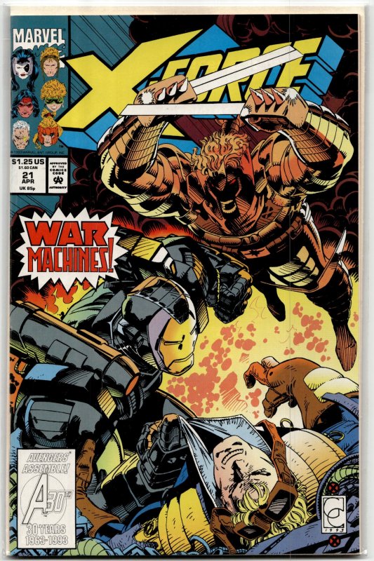 X-Force #21 (Marvel Comics, 1993), raw, ungraded comic book — front cover