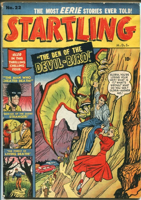 Startling #22 (1951), raw comic book in FN condition — front cover