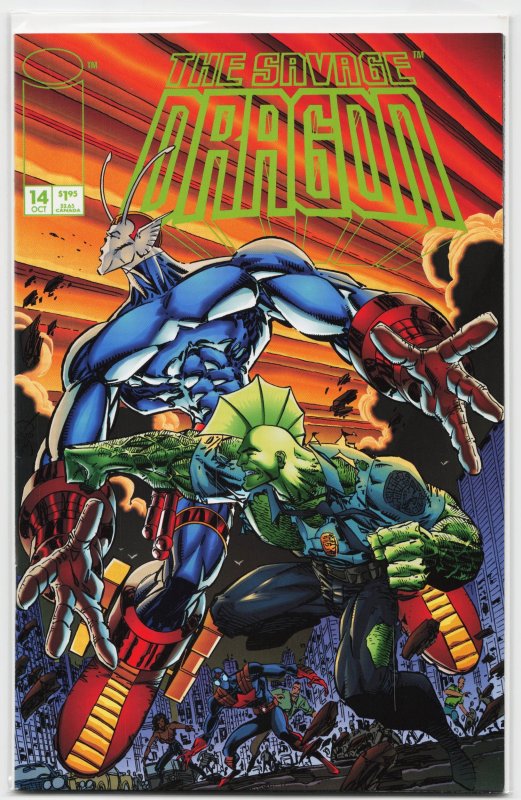 Savage Dragon #14 (Image Comics, 1994), raw, ungraded comic book — front cover