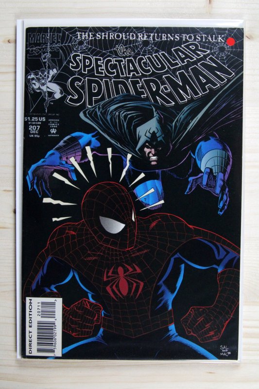 The Spectacular Spider-Man #207 (Marvel Comics, 1993), raw comic book in NM- 9.2 condition — front cover