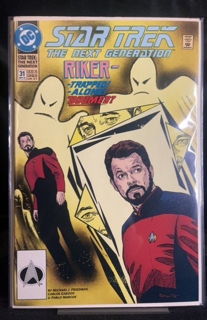 Star Trek: The Next Generation #31 (DC Comics, 1992), raw, ungraded comic book — front cover