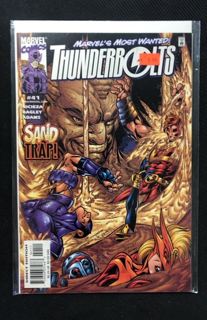 Thunderbolts #41 (Marvel Comics, 2000), raw, ungraded comic book — front cover