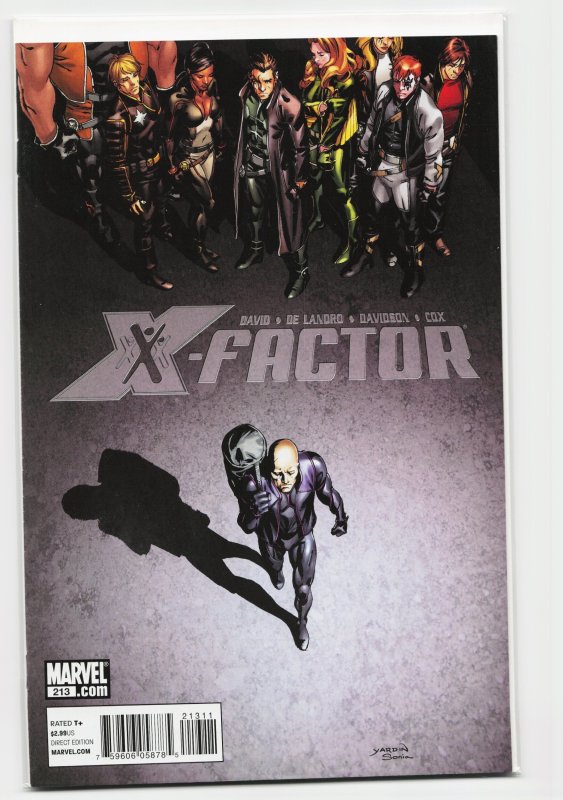 X-Factor #213 (Marvel Comics, 2011), raw, ungraded comic book — front cover