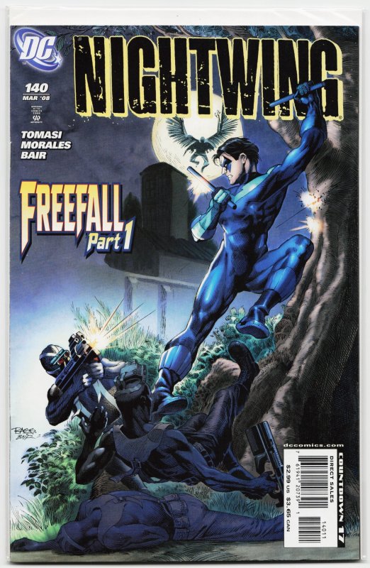 Nightwing #140 (DC Comics, 2008), raw, ungraded comic book — front cover