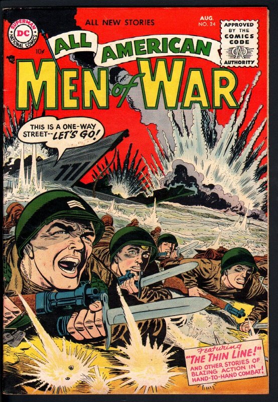 All American Men of War #24-1955-Wwii-Dc-Golden Age-High Grade (DC Comics, 1955), raw, ungraded comic book — front cover