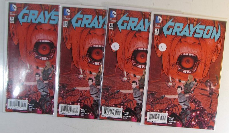 Grayson Lot of 4 #14 x4 DC Comics (2016) NM- 1st Print Comic Books (DC Comics, 2016), raw comic book in NM- condition — front cover