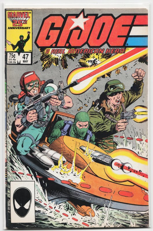 G.I. Joe: A Real American Hero #47 (Marvel Comics, 1986), raw, ungraded comic book — front cover