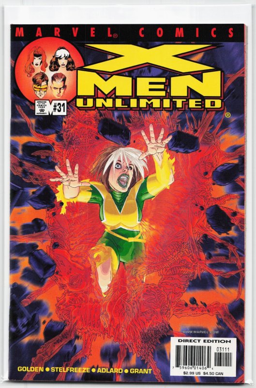 X-Men Unlimited #31 (Marvel Comics, 2001), raw, ungraded comic book — front cover