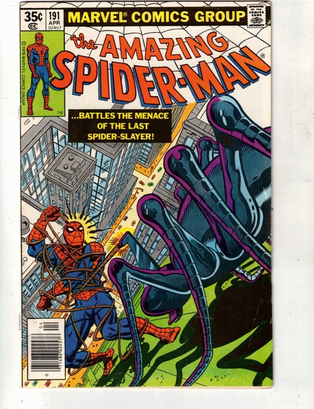 The Amazing Spider-Man #191 (Marvel Comics, 1979), raw, ungraded comic book — front cover