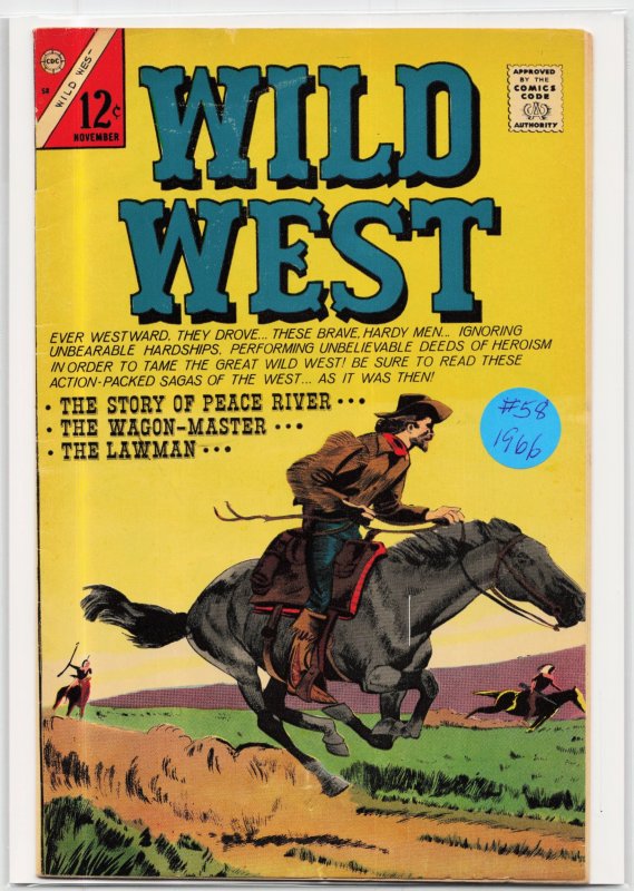 Wild West #58 (Marvel Comics, 1966), raw, ungraded comic book — front cover