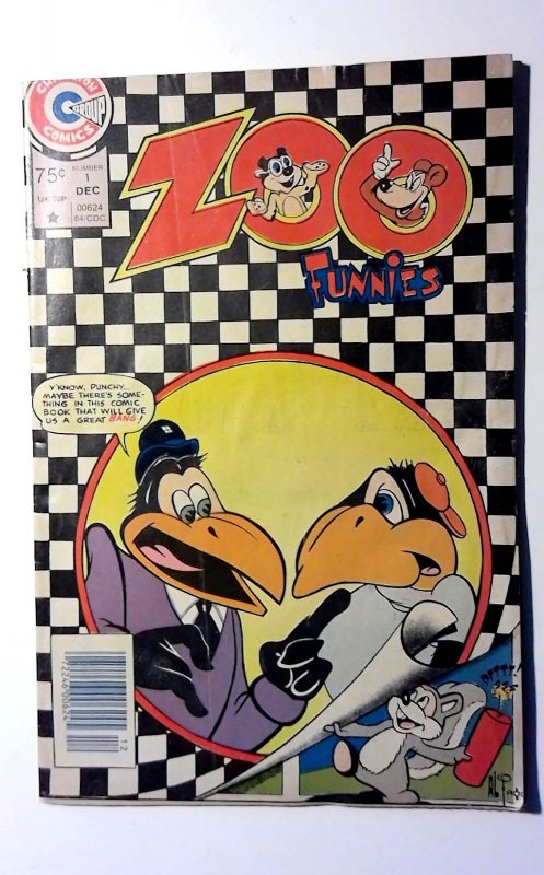 Zoo Funnies #1 (Charlton Comics, 1984), raw, ungraded comic book — front cover