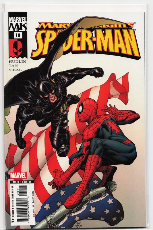 Marvel Knights Spider-Man #18 (Marvel Comics, 2005), raw, ungraded comic book — front cover
