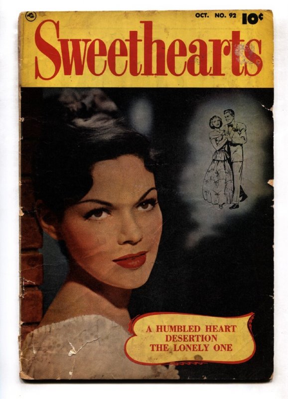Sweethearts #92 (1950), raw, ungraded comic book — front cover