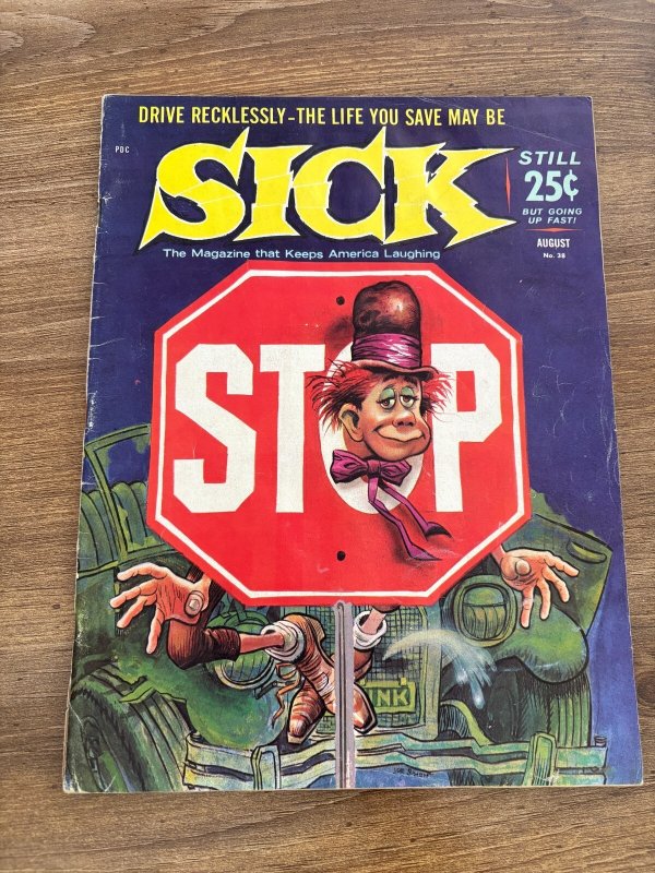 Sick #38, raw, ungraded comic book — front cover