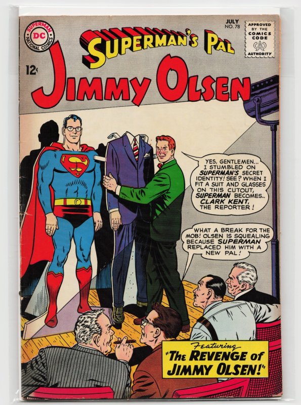 Superman's Pal, Jimmy Olsen #78 (DC Comics, 1964), raw, ungraded comic book — front cover