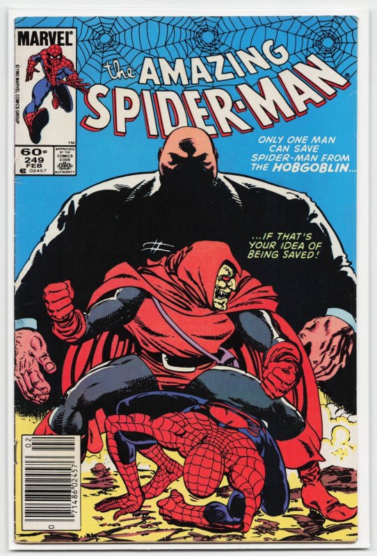 The Amazing Spider-Man #249 (Marvel Comics, 1984), raw, ungraded comic book — front cover