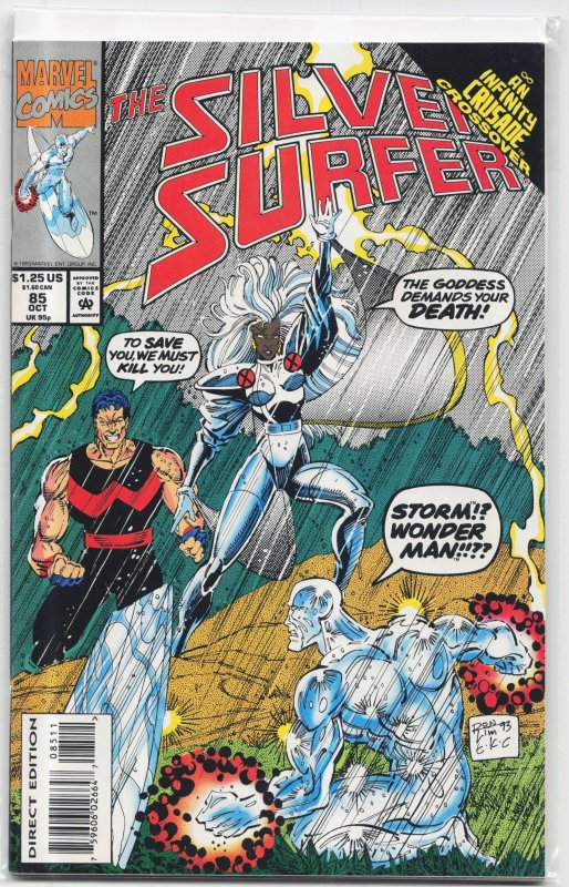 Silver Surfer #85 (Marvel Comics, 1993), raw, ungraded comic book — front cover