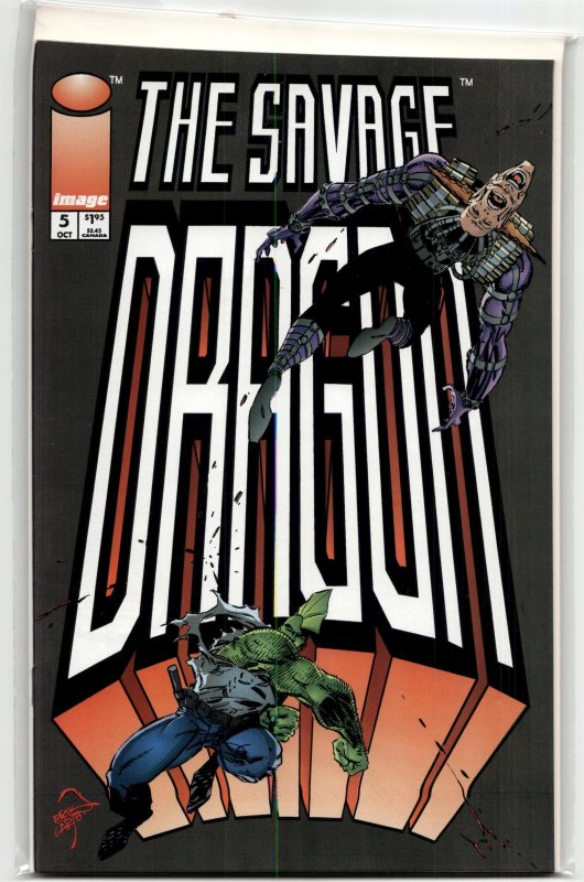Savage Dragon #5 (Image Comics, 1993), raw, ungraded comic book — front cover