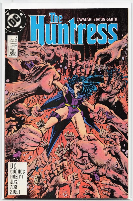 The Huntress #3 (DC Comics, 1989), raw, ungraded comic book — front cover