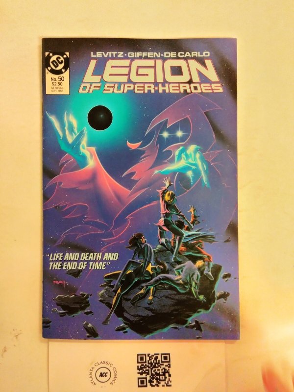 Legion of Super-Heroes #50 (DC Comics, 1988), raw comic book in NM condition — front cover