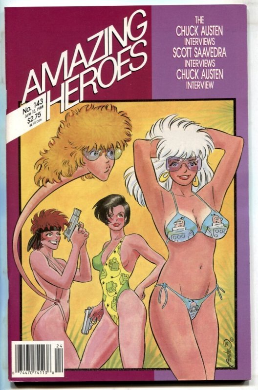 Amazing Heroes #143 (1988), raw, ungraded comic book — front cover