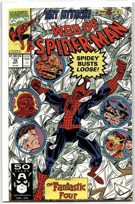 Web of Spider-Man #76 (Marvel Comics, 1991), raw, ungraded comic book — front cover