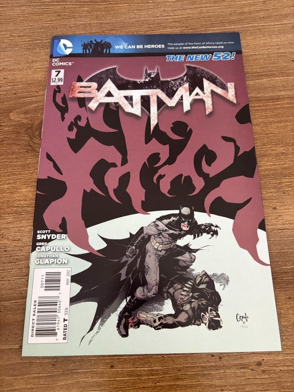 Batman #7 (DC Comics, 2012), raw comic book in NM condition — front cover