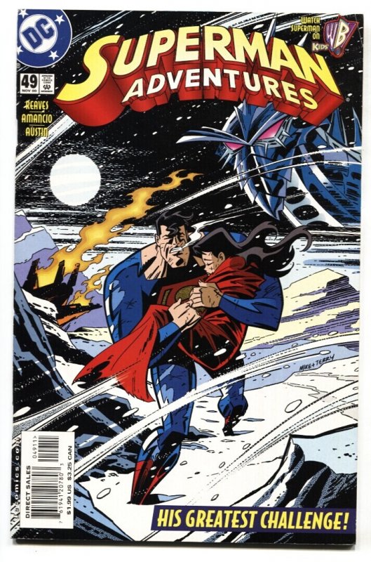 Superman Adventures #49 (DC Comics, 1998), raw comic book in VF+ condition — front cover