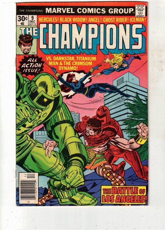 Champions, the #9, raw comic book in VF condition — front cover