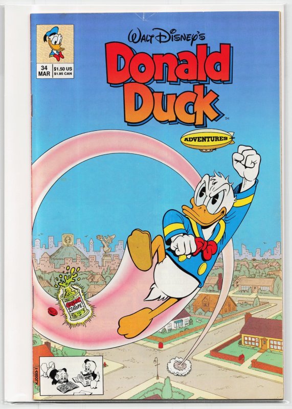 Donald Duck Adventures #34 (Disney Comics, 1993), raw, ungraded comic book — front cover