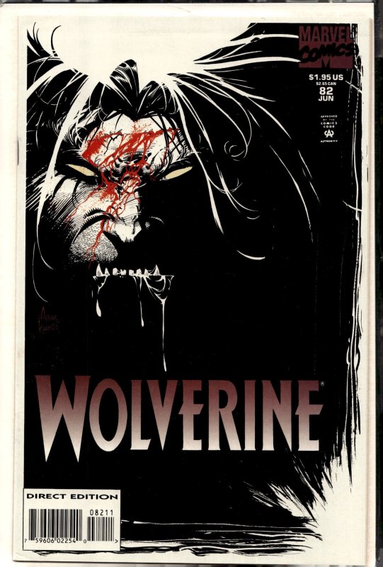 Wolverine #82 (Marvel Comics, 1994), raw, ungraded comic book — front cover