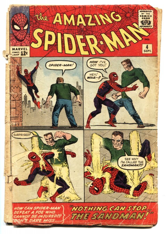 Amazing Spider-Man #4 - 1963 - Marvel - FR/G - Comic Book (Marvel Comics, 1963), raw comic book in FR condition — front cover