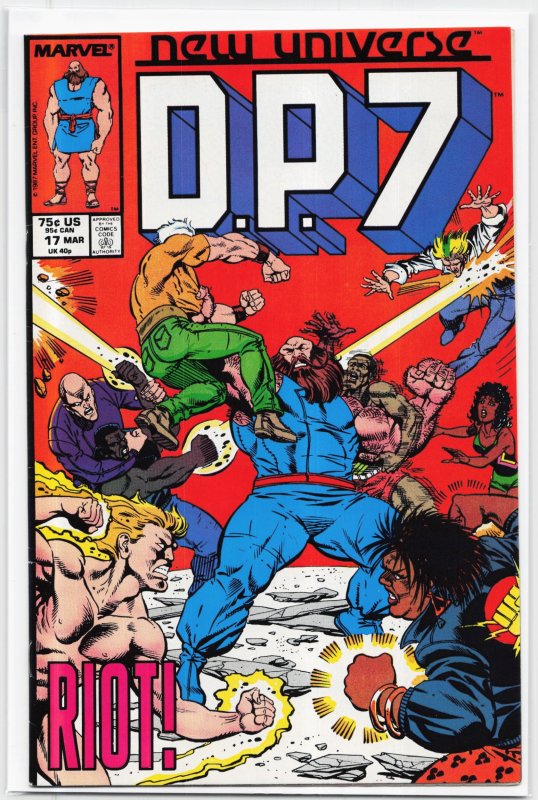 D.P.7 #17 (1988), raw, ungraded comic book — front cover