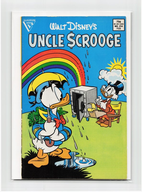 Uncle Scrooge #214 (Gladstone, 1987), raw, ungraded comic book — front cover