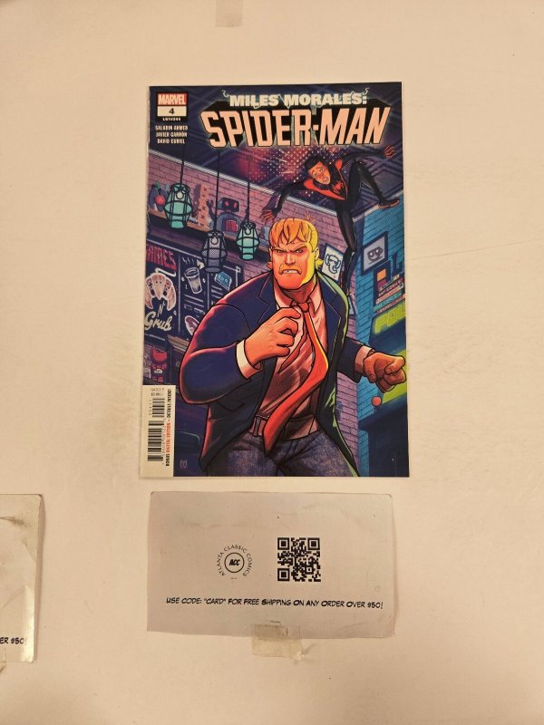 Miles Morales: Spider-Man #4 (Marvel Comics, 2023), raw comic book in NM condition — front cover