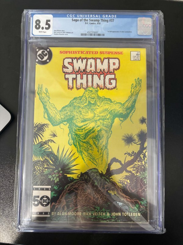 Saga of the Swamp Thing #37 (DC Comics, 1985), comic book — front cover in its holder