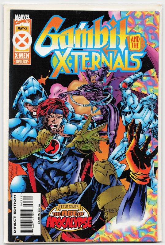 Gambit & the X-Ternals #3 (Marvel Comics, 1995), raw, ungraded comic book — front cover
