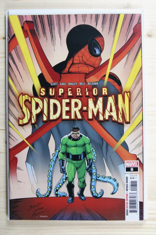 Superior Spider-Man #8 (Marvel Comics, 2024), raw comic book in NM+ 9.6 condition — front cover