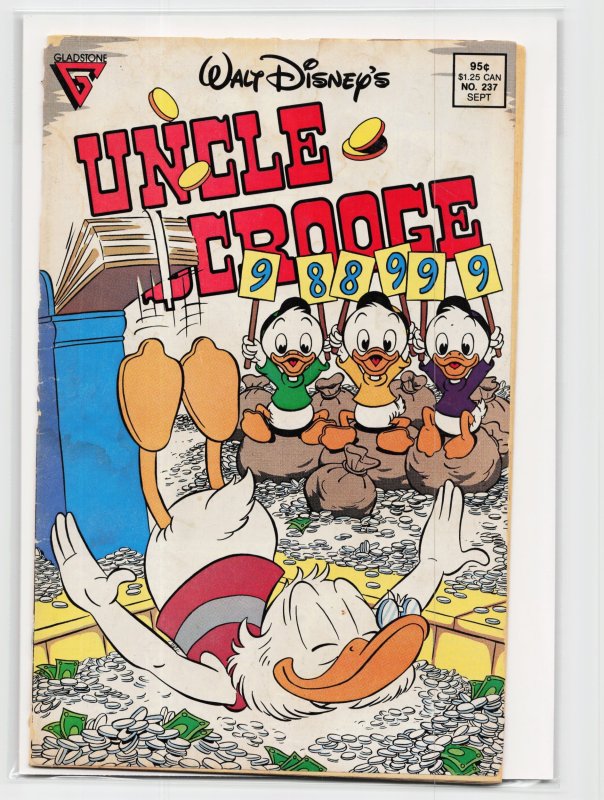 Uncle Scrooge #237 (Gladstone, 1989), raw, ungraded comic book — front cover