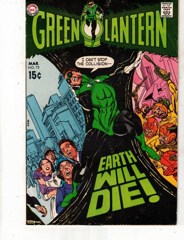 Green Lantern #75 (DC Comics, 1970), comic book — front cover in its holder