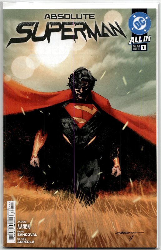 Absolute Superman #1 (DC Comics, 2025), raw, ungraded comic book — front cover
