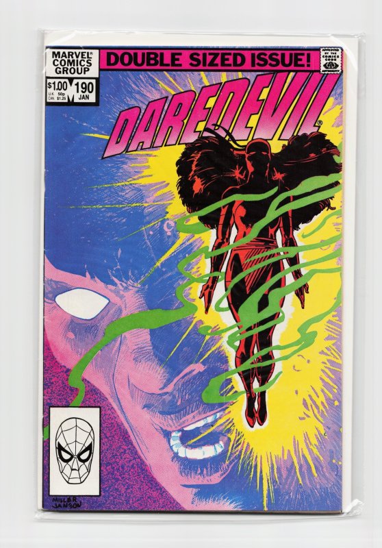 Daredevil #190 (Marvel Comics, 1983), raw, ungraded comic book — front cover