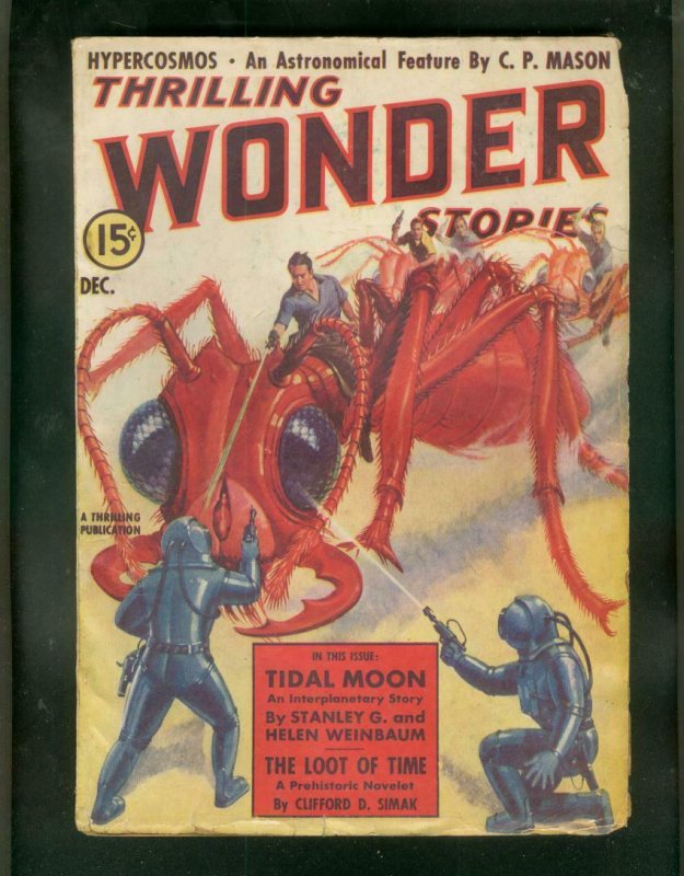 Thrilling Wonder Stories Pulp December 1938-Wild ANT Cover- (1938), raw, ungraded comic book — front cover