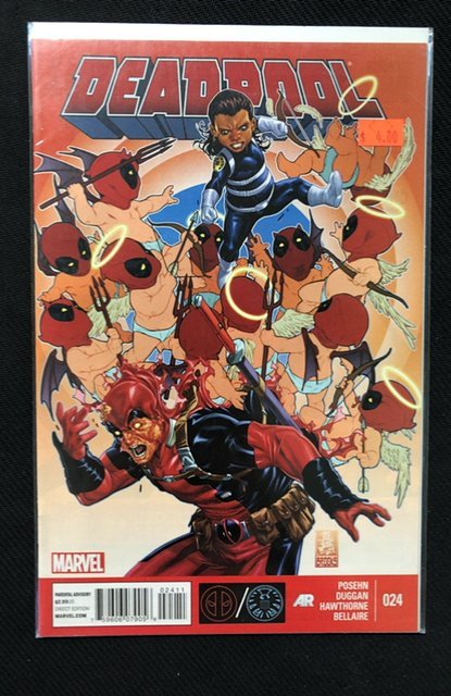 Deadpool #24 (Marvel Comics, 2014), raw, ungraded comic book — front cover
