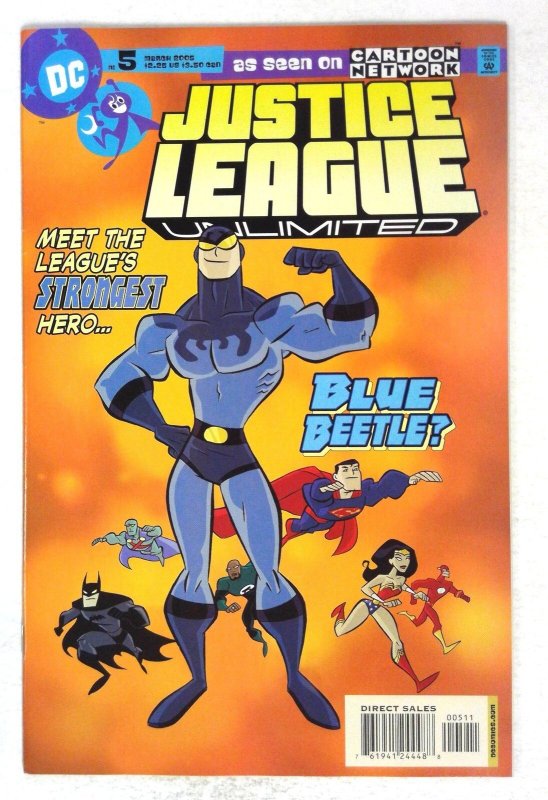 Justice League Unlimited #5 (DC Comics, 2005), raw comic book in NM- condition — front cover