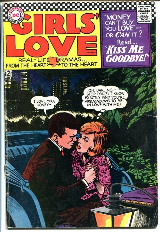Girls' Love Stories #122 (DC Comics), raw comic book in VG condition — front cover